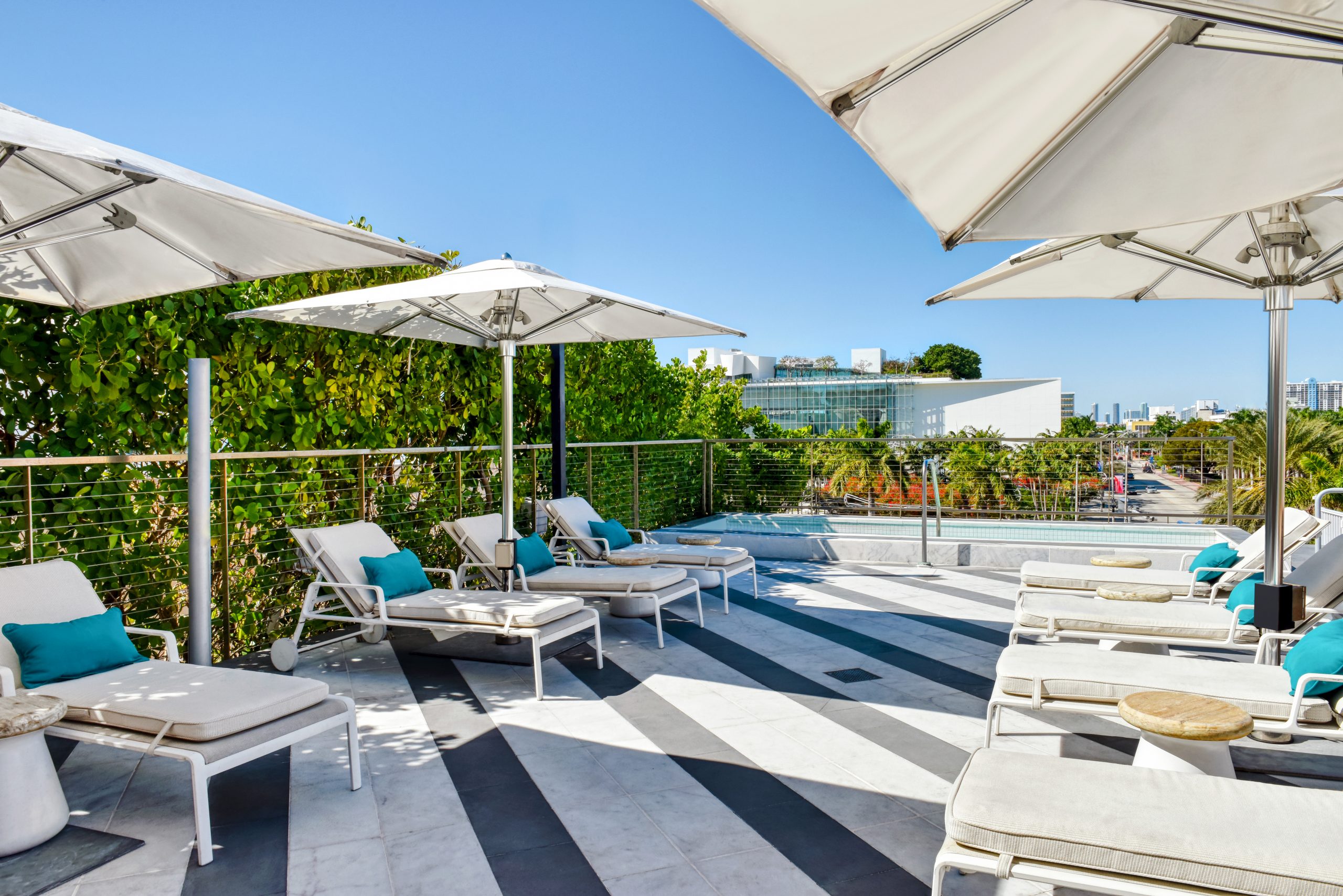 Rooftop Deck at Kaskades Hotel South Beach